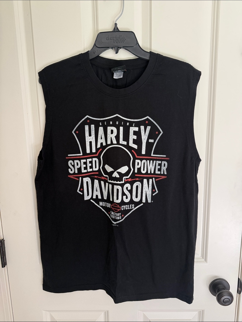 Harley-Davidson Black Sleeveless Graphic Tank from Houston TX